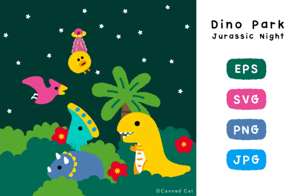 Dino Park Jurassic Night Graphics