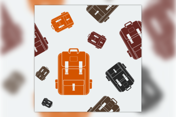 Flat Style School Bag Seamless Pattern: Graphics & Patterns