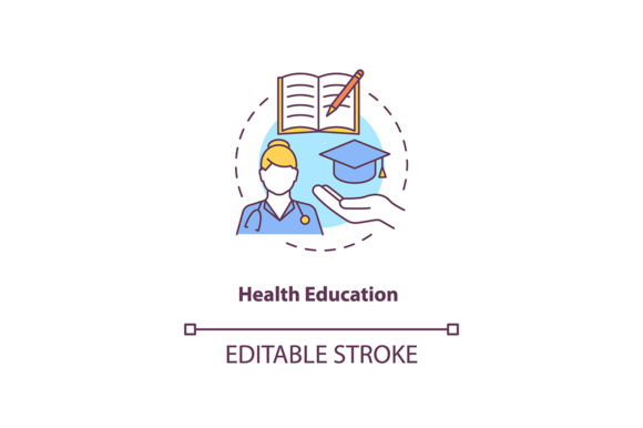 Health Education Concept Graphics for Modern Publishers