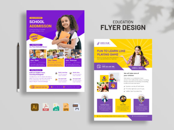 Kids School Education Flyer Templates for Modern Branding