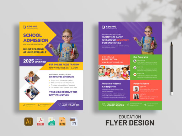 Modern Flyer Design for Embroidery