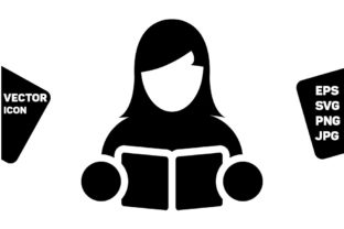 School Icon Vector Female Person Profile Graphics