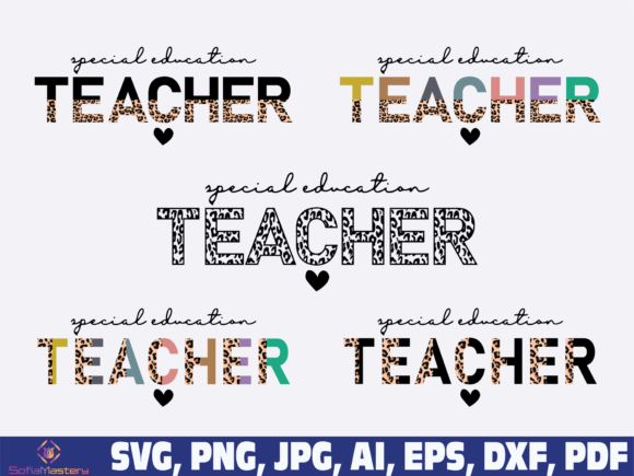 Special Education Teacher Leopard Graphics for Crafts
