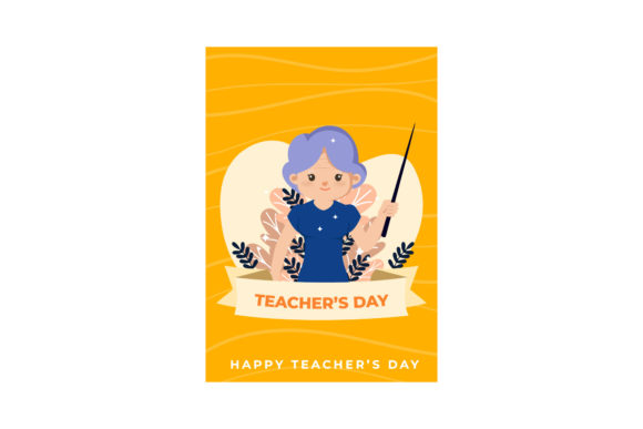 Teacher Day Education Greeting Card Graphics for Local Branding
