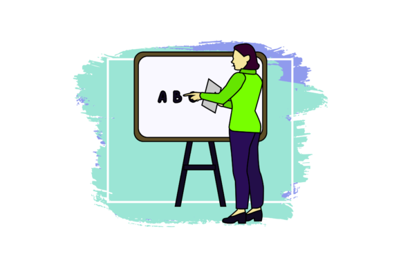 Teacher Education Brush Graphics for Modern Content