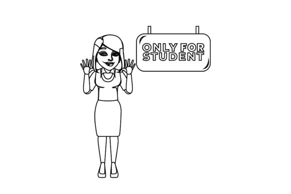 Teacher Education School Outline Graphics