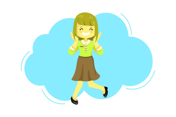 Teacher School Education Cloud Style Graphics
