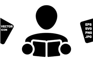 Training Icon Vector Male Student Person Graphics